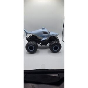 Monster Jam Megalodon Light Blue Black Monster Truck Diecast Toy Vehicle